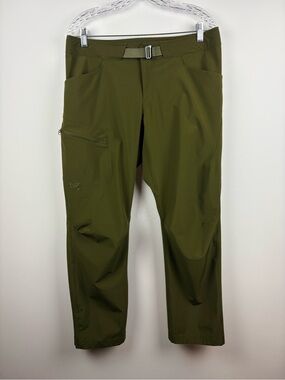Arc'teryx Lefroy Pants Olive Green Quick Dry Light Weight Belted Men’s 34 x 30